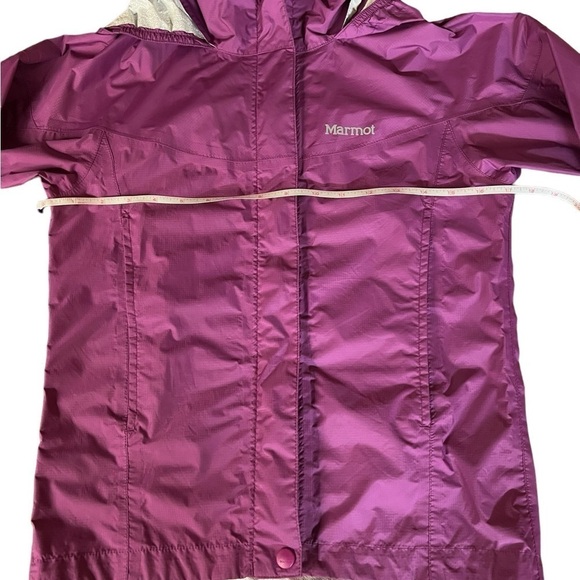 MARMOT GIRLS PURPLE HOODED WINDBREAKER SIZE MEDIUM - Picture 9 of 13